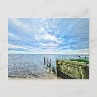 Hampton Bays Long Island Clouds Sand Ocean Postcard