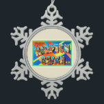 Hampton Beach #2 New Hampshire NH Travel Souvenir Snowflake Pewter Christmas Ornament<br><div class="desc">Hampton Beach #2,  New Hampshire NH

A nostalgic,  vintage travel souvenir postcard image,  an authentic retro design. Greetings from the American Travelogue Virtual Touring Company!</div>