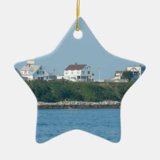 Hampton Beach - Beach Houses Ceramic Ornament