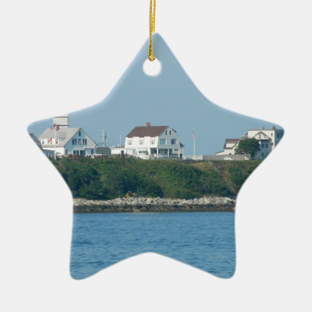 Hampton Beach - Beach Houses Ceramic Ornament (Front)