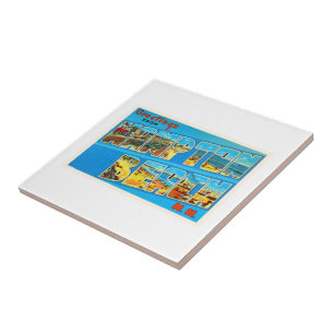 Hampton Beach New Hampshire NH Old Travel Souvenir Tile