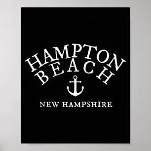 Hampton Beach Nh , Sea Town New Hampshire Shirt Poster