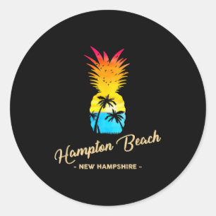 Hampton Beach Souvenir Ne - New Hampshire Men Wome Classic Round Sticker