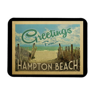 Hampton Beach Vintage Travel Magnet
