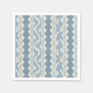 Hampton Blue Ikat Stripe, Bar Cart Napkin