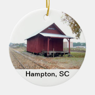 Hampton Depot Ceramic Ornament