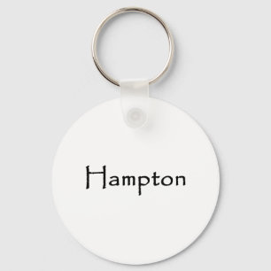 Hampton Text Logo Keychain