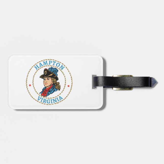 Hampton Virginia Colonial Luggage Tag (Back Horizontal)