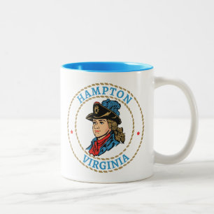 Hampton Virginia Colonial Two-Tone Coffee Mug
