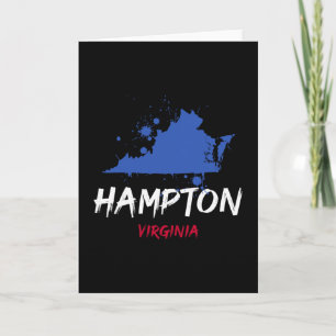 Hampton Virginia Va Paint Splatter Vacation Souven Card