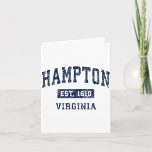 Hampton Virginia Va Vintage Established Srts Desig Card