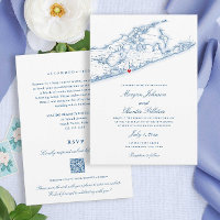 Hamptons Beach all-in-one QR code RSVP Wedding