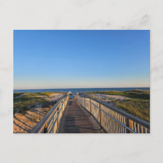 Hamptons Beach Sand Ocean Boardwalk Postcard
