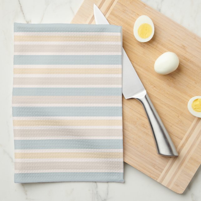 Hamptons Coastal Stripe Kitchen Towel (Quarter Fold)