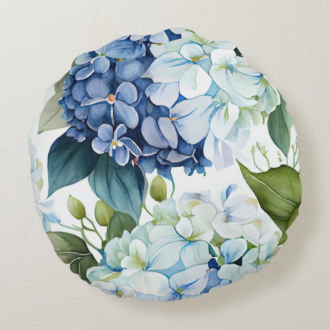 Hamptons Hydrangeas Cushion (Back)