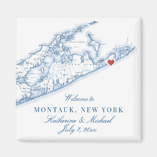 Hamptons Montauk Destination Wedding Favour Magnet