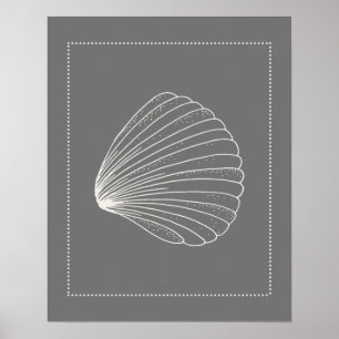 Hamptons Style Clam Shell Poster