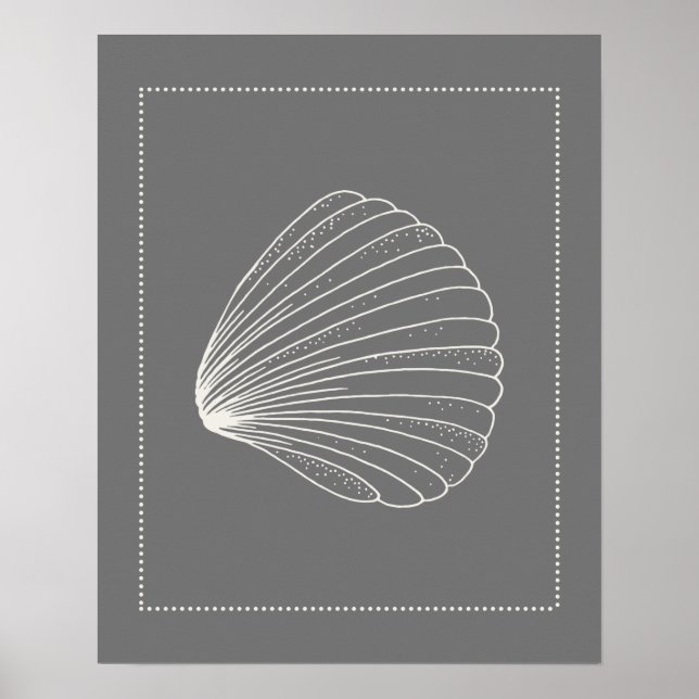 Hamptons Style Clam Shell  Poster (Front)