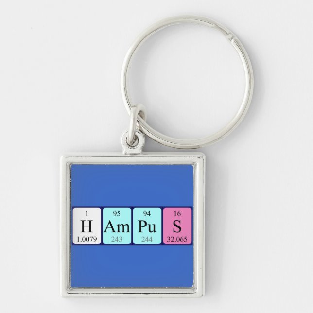 Hampus periodic table name keyring (Front)