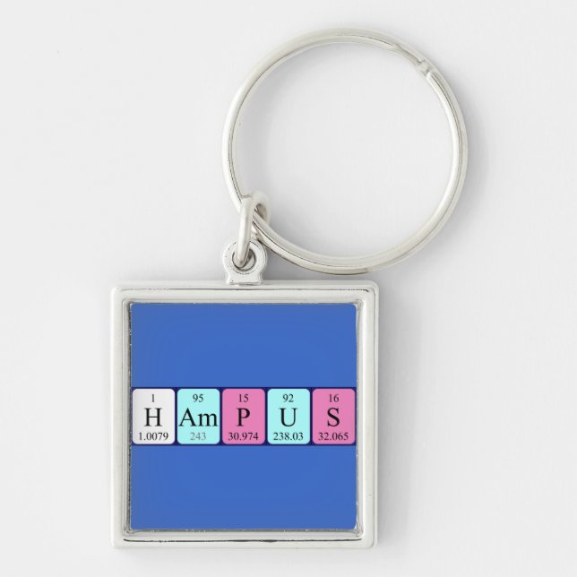 Hampus periodic table name keyring (Front)