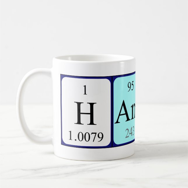 Hampus periodic table name mug (Left)