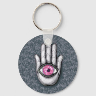 Hamsa خمسة Button Keychain