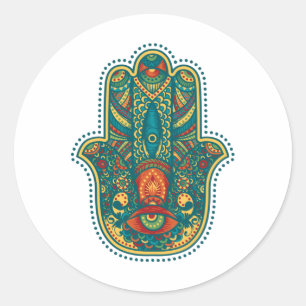 Hamsa Classic Round Sticker