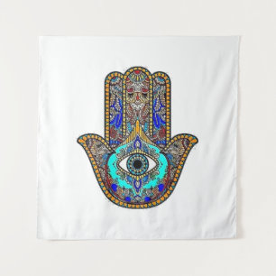 Hamsa Design Backdrop Tapestry