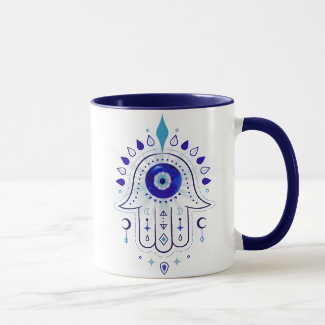 Hamsa Evil Eye Hand Mug (Right)