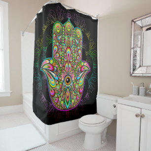 Hamsa Fatma Hand Psychedelic Art