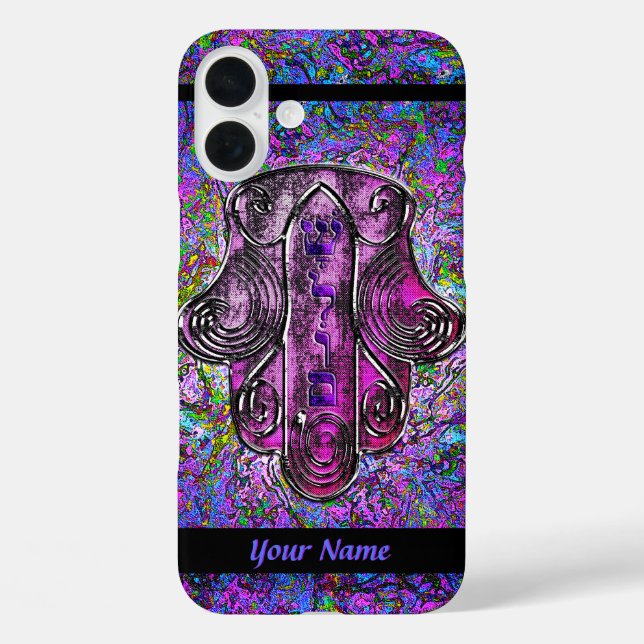 Hamsa Fusion (Personalized) Case-Mate iPhone Case (Back)
