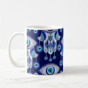 Hamsa Hand -Evil Eye Pattern Coffee Mug
