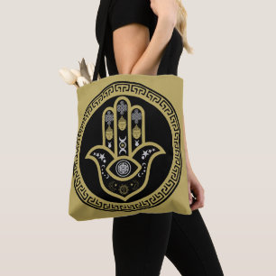 Hamsa Hand Evil Eye Protection Tote Bag