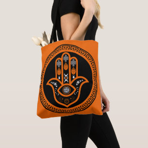 Hamsa Hand Evil Eye Protection Tote Bag