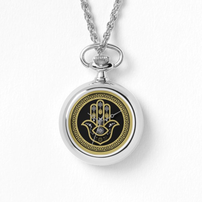 Hamsa Hand Evil Eye Protection Watch (Front)