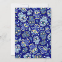 Hamsa Hand - Hand of Fatima pattern Blue Minerals
