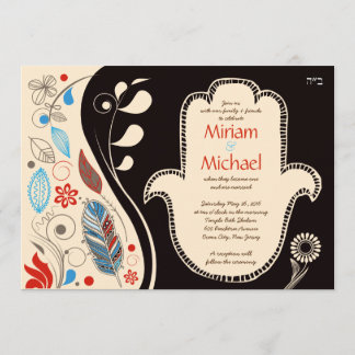 HAMSA HAND Jewish Wedding Invitation