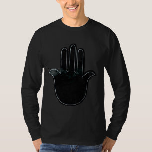 Hamsa Hand of Fatima print faded black sketch evil T-Shirt