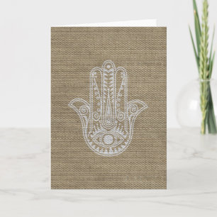 HAMSA Hand of Fatima symbol amulet Card