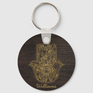 HAMSA Hand of Fatima symbol amulet design Keychain