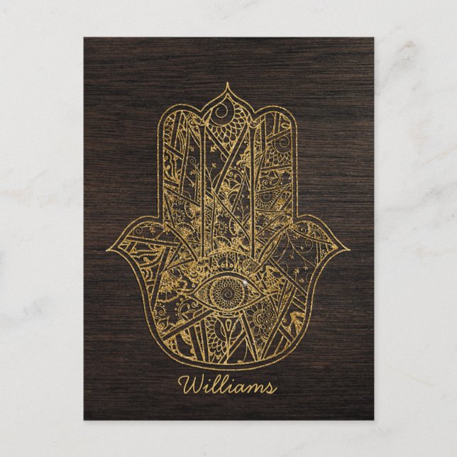 HAMSA Hand of Fatima symbol amulet design Postcard (Front)