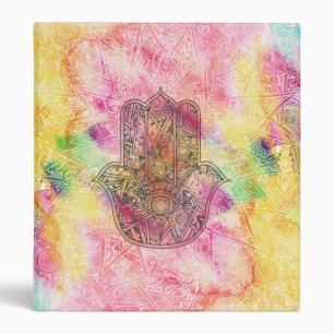 HAMSA Hand of Fatima symbol amulet Henna floral Binder