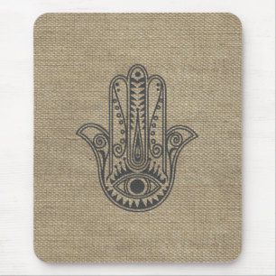 HAMSA Hand of Fatima symbol amulet Mouse Pad