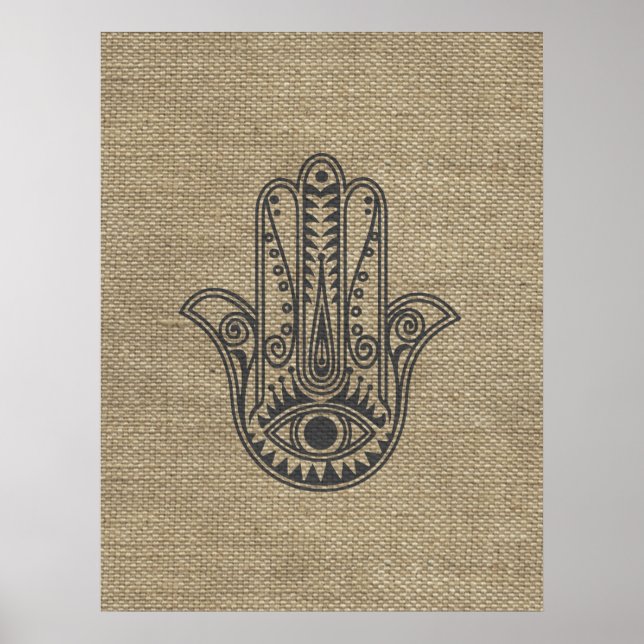 HAMSA Hand of Fatima symbol amulet Poster (Front)