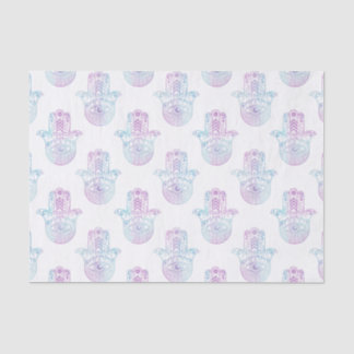Hamsa Hand Pattern Purple and Blue Tissue Paper
