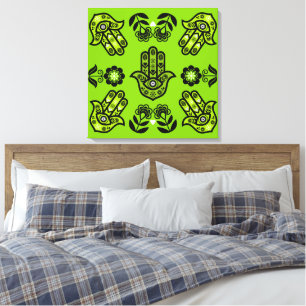 Hamsa Hand Protection Art Canvas Print
