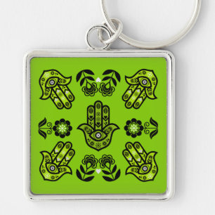 Hamsa Hand Protection Art Keychain