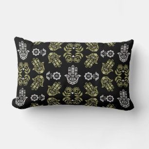 Hamsa Hand Protection Art Lumbar Pillow