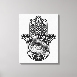 Hamsa Hand Zendoodle 6 Canvas Print