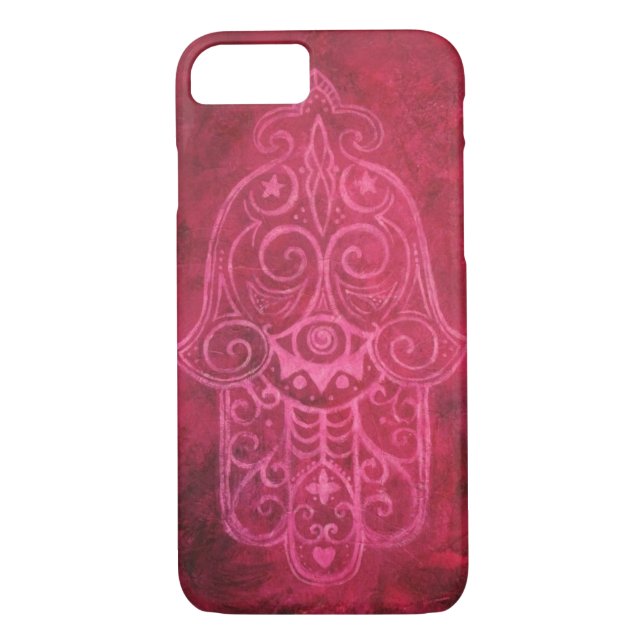 Hamsa in Magenta Case-Mate iPhone Case (Back)
